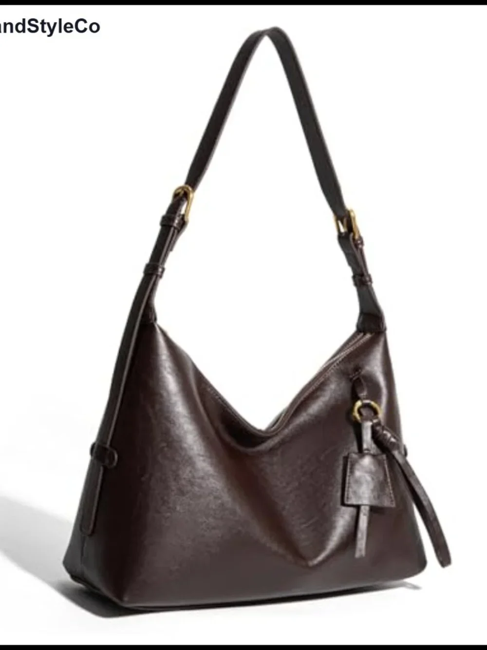 Faux Leather Hobo Shoulder Bag Large Slouchy Crossbody Tote Travel Purse